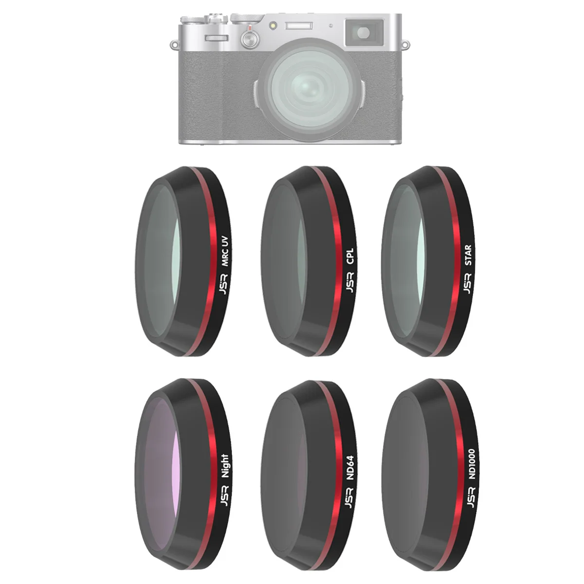 

UV CPL PL ND64 ND1000 Star Night Neutral Density Glass Lens Filter Kit for Fujifilm Fuji X100 X100T X100F X100V X100S