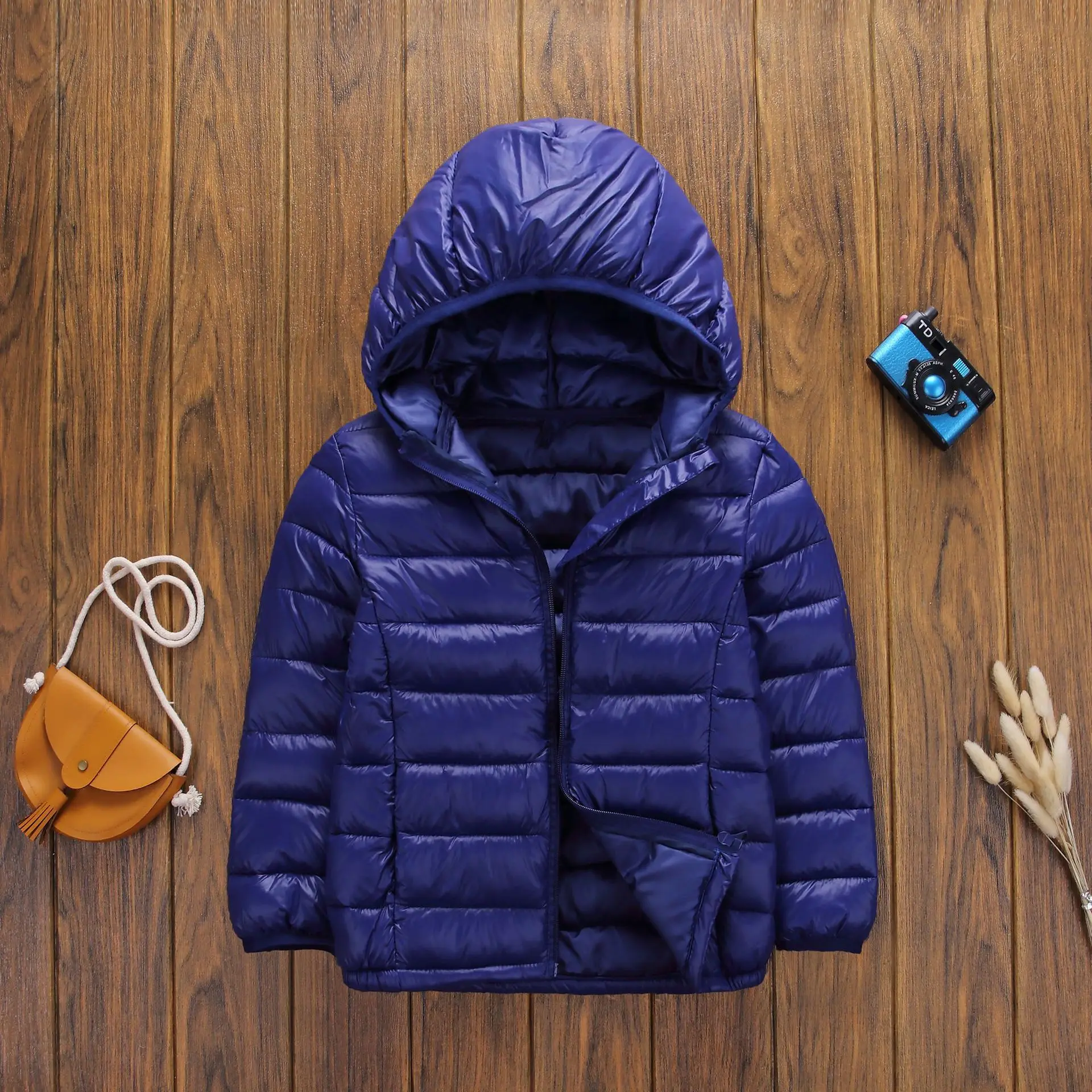 Хлопковая зимняя модная спортивная куртка для мальчиков и девочек; верхняя одежда; детская хлопковая стеганая куртка; зимнее теплое пальто для мальчиков и девочек - Цвет: NV