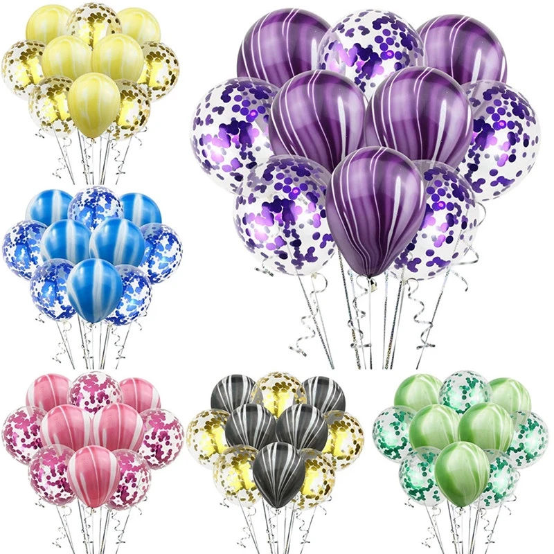 10Pcs/Set 12" Confetti Balloons Latex Wedding Party Baby Shower Birthday Decor