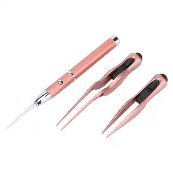 

Case Container for Medicines Organizer 3pcs Professional Children Luminous Earpick Earwax Remover Tweezers Booger Clip