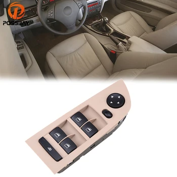

POSSBAY Front Door Window Mirror Switch Control for BMW 3-Series E90 Sedan 2005-2011 Interior Accessories Beige Car Switch