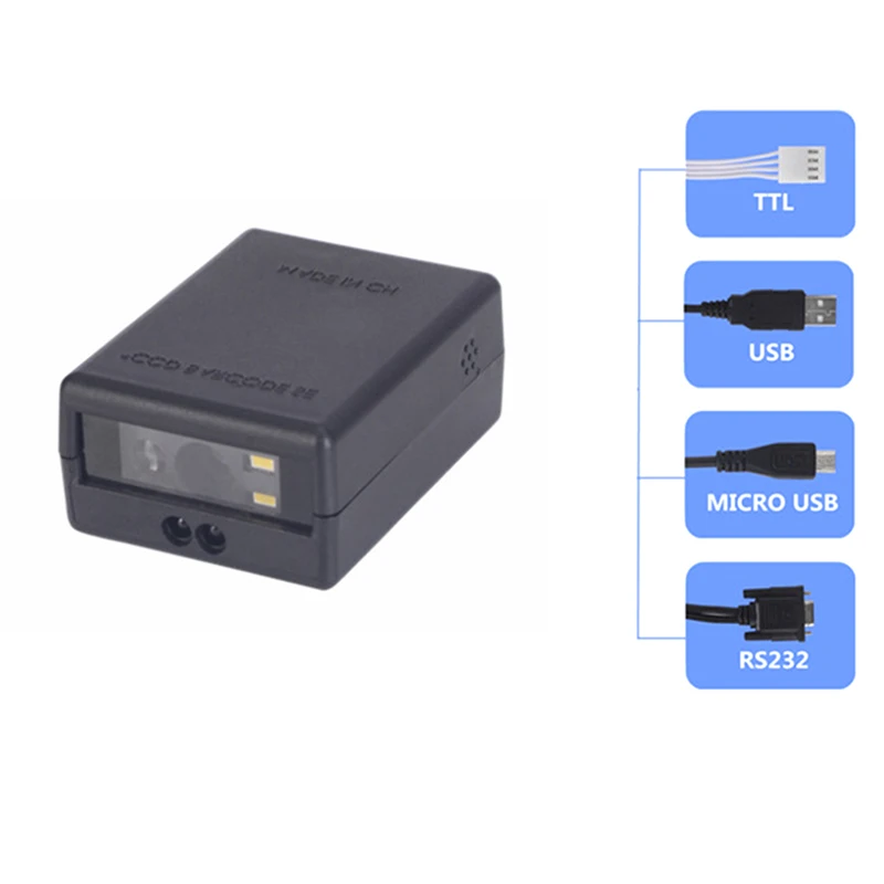 Сканер штрих-кода RS232 USB экран считыватель кодов 1D CCD 2D CMOS QR автоматический красный светильник сканеры штрих-кодов для POS системы Прямая поставка