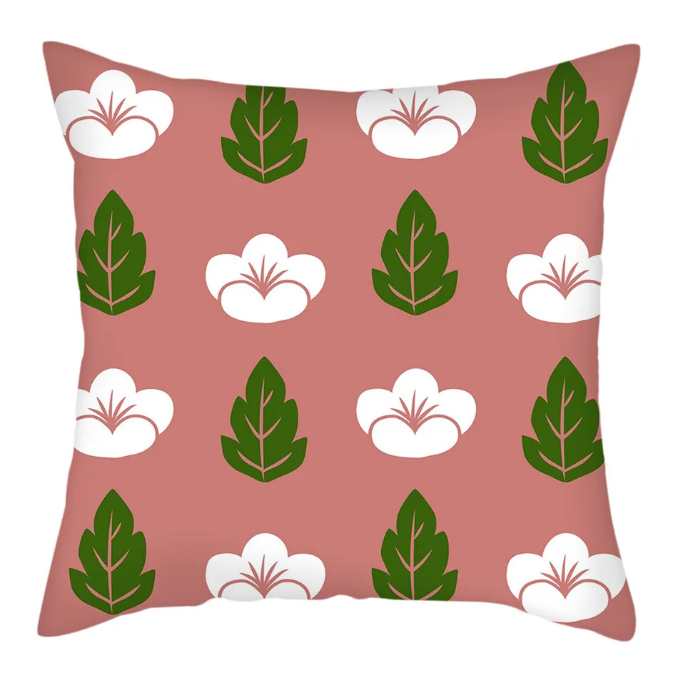 Fuwatacchi Flowers Leaves Picture Cushion Cover New Year Decor Pillow Covers for Home Sofa Decorative Throw Pillowcases 45*45cm