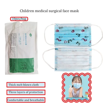 

10/20/50/100 Pieces Kids Disposable Medical Surgical Face Mask 3-Ply Anti-Flu Protective Cartoon Masks for Children