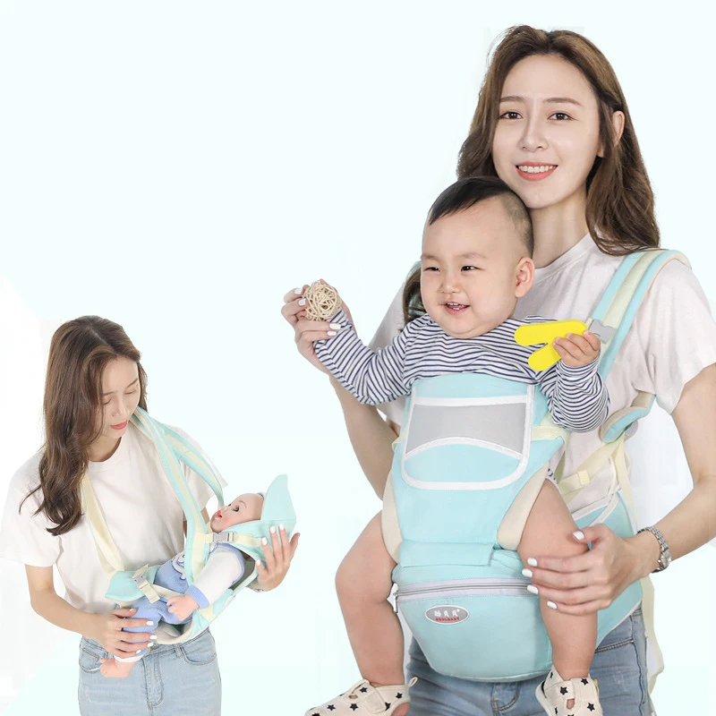 

Comfortable To Wear Breathable Design Baby Carriers With Backrest Kids Waist Stool Labor-saving Carriers For 0-20Kg Children