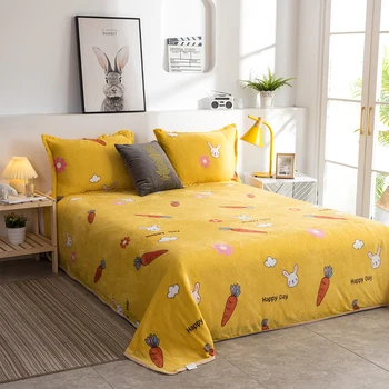 

Autumn Fluffy Sheet with Pillowcase & Cushion Cover Flannel Fuzzy and Skin-friendly Delicate Touch Soft Warm Sueded Bedding Set