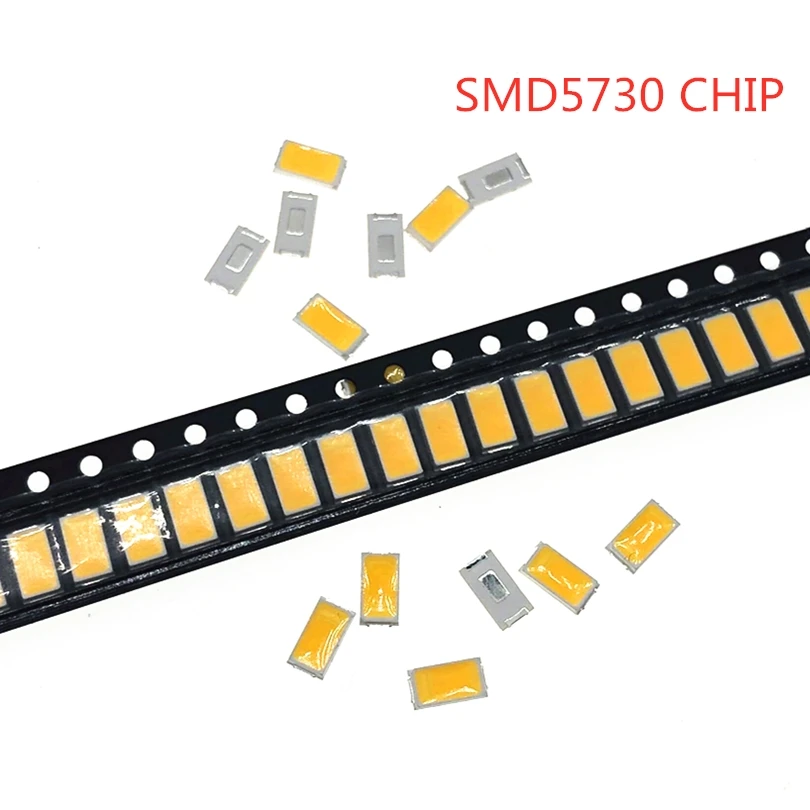 

Best 100Pcs 100% Original Epistar SMD 5730 / 2835 Chip LED lamp 40-55 LM LEDs Diode light For LED Strip Spotlight, indoor bulb
