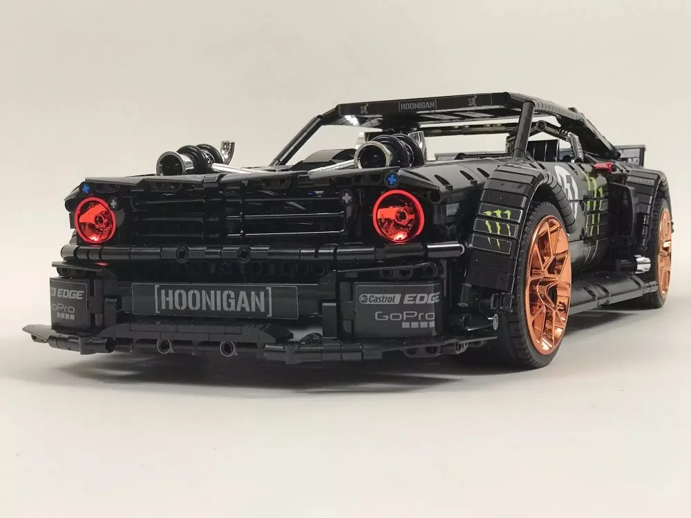 MOC 22970 Ford Mustang Hoonicorn RTR V2 Технология серии гоночный автомобиль совместимый Iegoset 20102 строительные блоки кирпичи модель игрушки