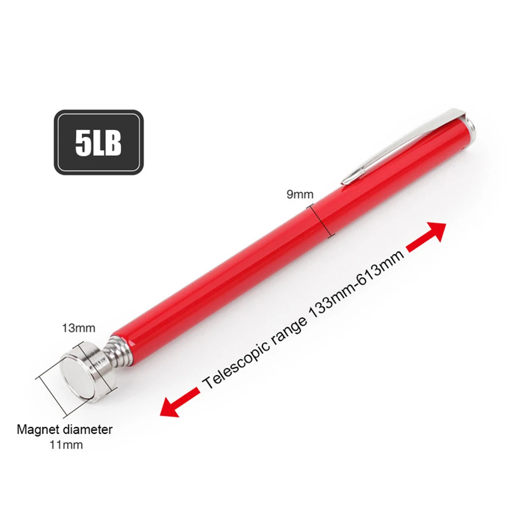 SMALL HEAD 5lb 130mm to 650mm Tools Pen Style Extending Magnetic Pick Up Tool 