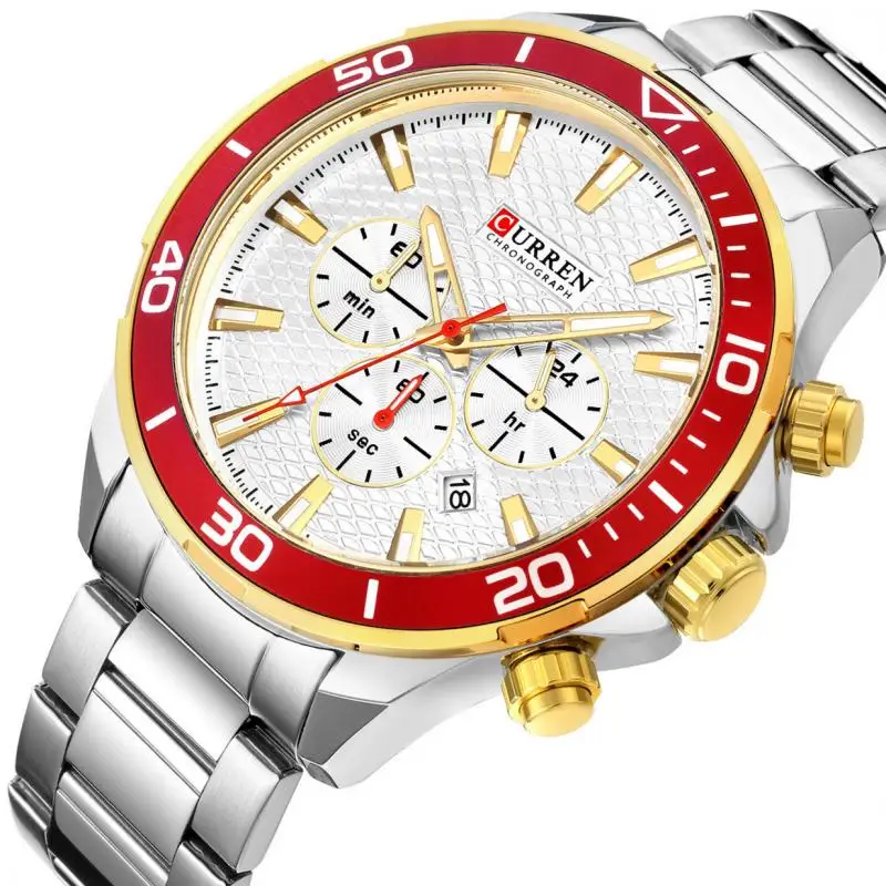 

Curren Brand Waterproof Large Dial Men Quartz Watch Casual Calendar For Men's Business Wrist Watch Relogio Masculino 2020