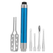 Ушной серы Очиститель фонарик ушные палочки светодиодный Ушная кюрета инструмент для чистки ушей Портативный слуховой аппарат