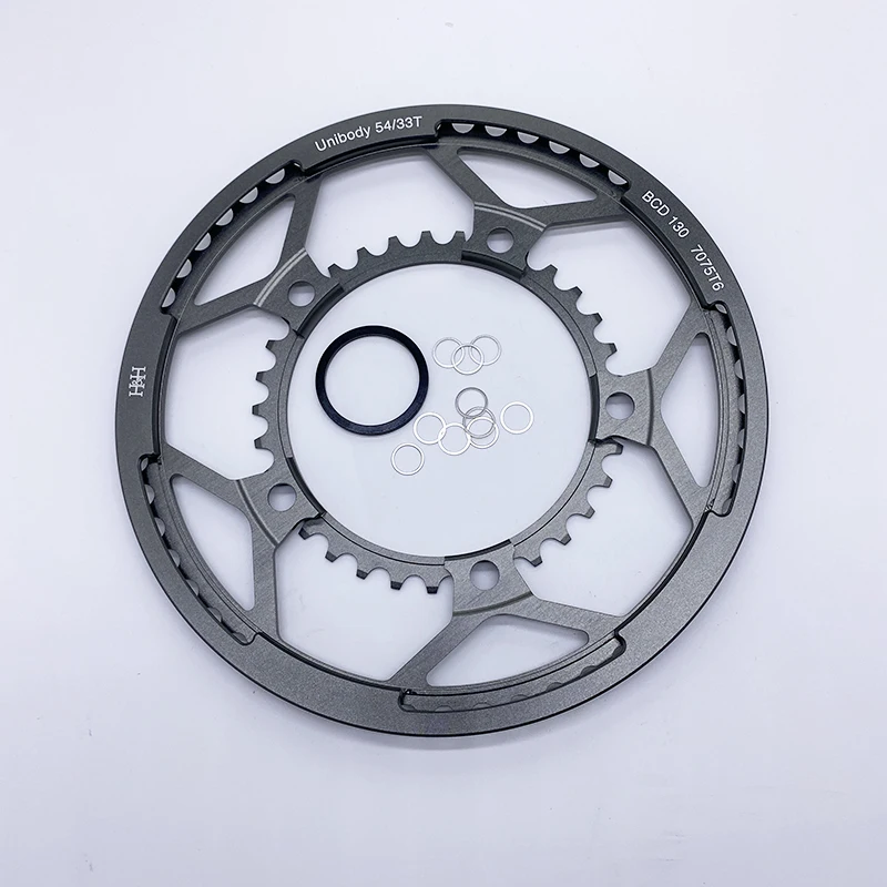 H&h HH Unibody 54/33T ブロンプトン Brompton H&H BCD130 54/33T 50/33T Unibody CNC Duo-Chainring for