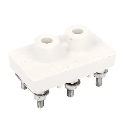 

White Ceramic Cover Tual Rows 6 Positions Single Phase Barrier Terminal Block