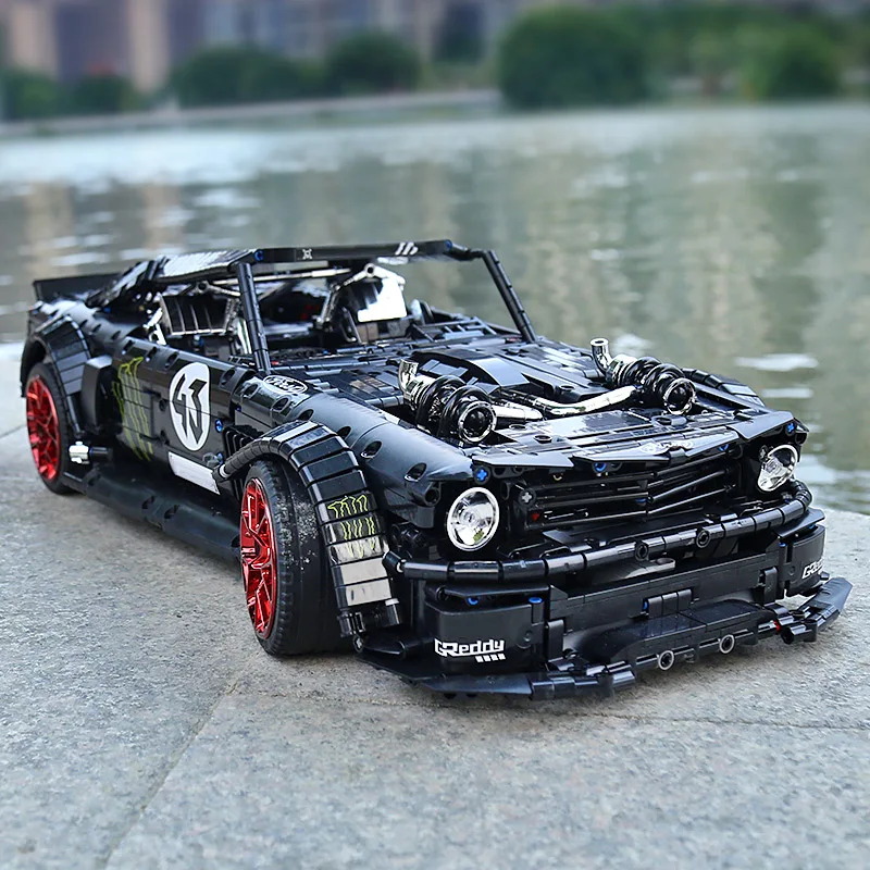 DHL 20102 моторная техника автомобильная серия совместимая с MOC 16915 Mustang Hoonicorn