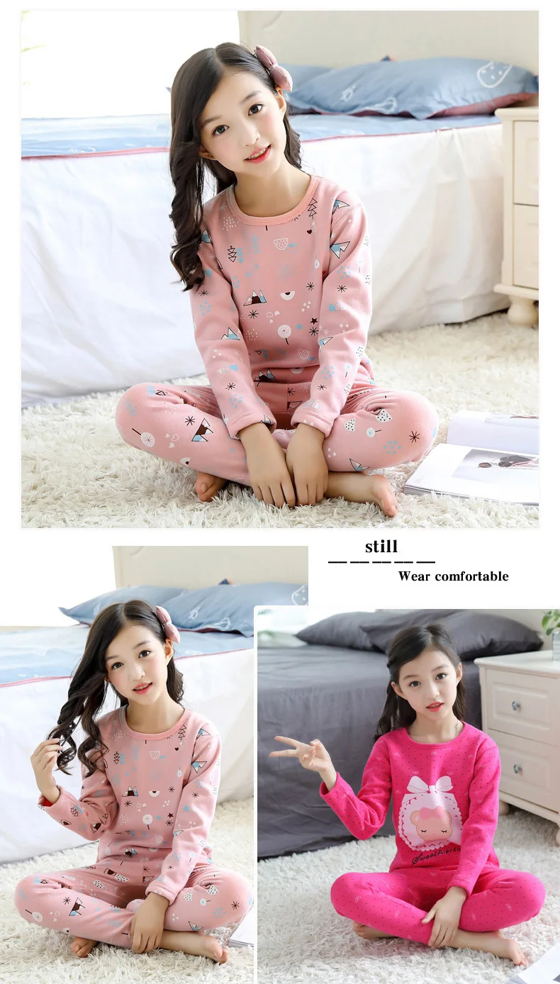 H5732 теплая пижама для девочек бархатная утолщенная осенне-зимняя одежда для сна для подростков пеньюар с длинными рукавами Студенческая