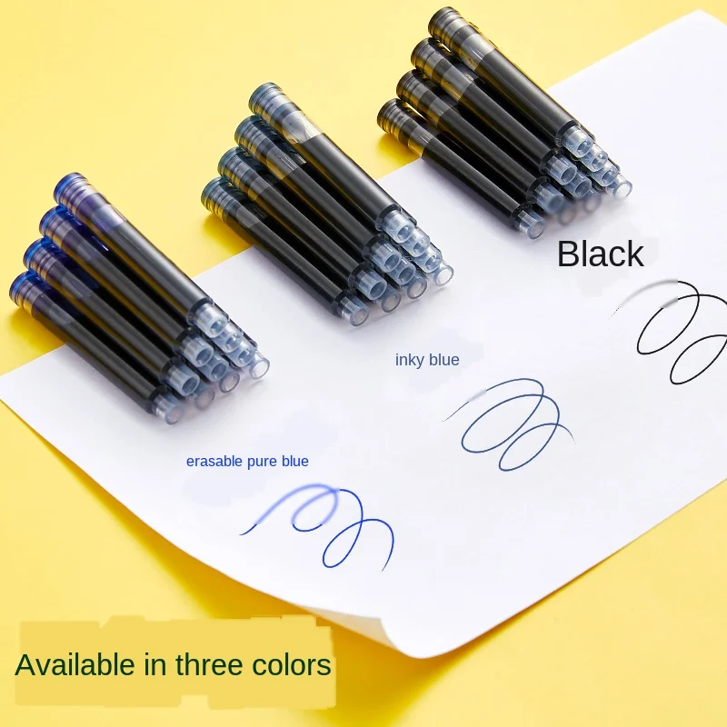 Black / Blue 30 Pieces Hongdian Black Fountain Pen Ink Cartridges 3.4mm