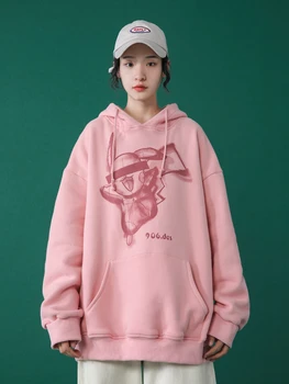 

【 This Money Spot ] Plus Velvet Sweater Female 2020 New Style Spring Clothes Korean Style Lian Cap Loose Lazy Student Top