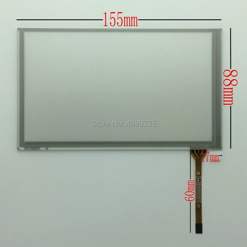 

6.2-inch resistive touch screen panel 4-wire ST060 for car DVD GPS navigation handheld device touch screen 155X88mm
