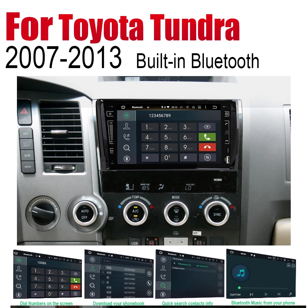 ZaiXi Android 2 Din Авто радио для Toyota Tundra Sequoia 2007~ 2013 автомобильный мультимедийный плеер gps навигационная система Радио стерео