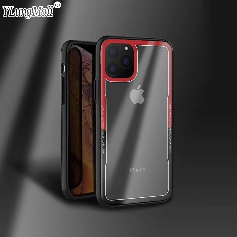 

Transparent Glass Phone Case for iPhone 11 Pro MAX 2019 Tempered Glass Case Cover iPhone Xs Max XR X 7 8 Plus Anti Scratch Cases