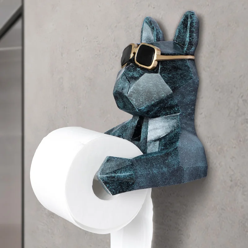

Animal Head Statue Figurine Hanging Tissue Holder Toilet Washroom Wall Home Decor Roll Paper Tissue Box Holder Wall Mount