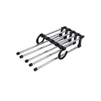 

New 5 in 1 Stainless Steel Multifunction Retractable Pants Rack Trouser Hanger