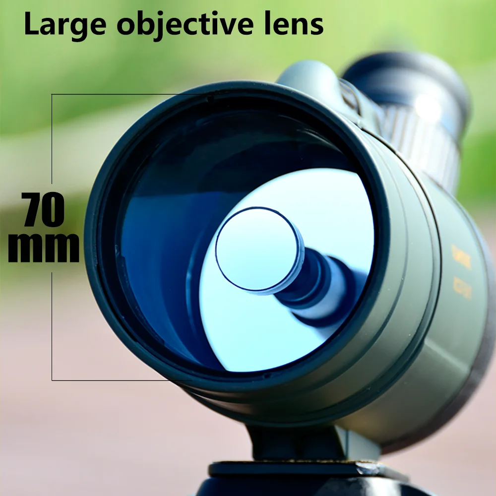 Spotting Scope MC25-75x70 Zoom Monocular Telescope High Power Waterproof Hunting Bird Watching Target