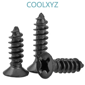 

Black Cross Recessed Countersunk Head Self Tapping Screw KA Phillips Flat Head Electronic Mini Screw M2M2.3M2.6M3 250Pcs