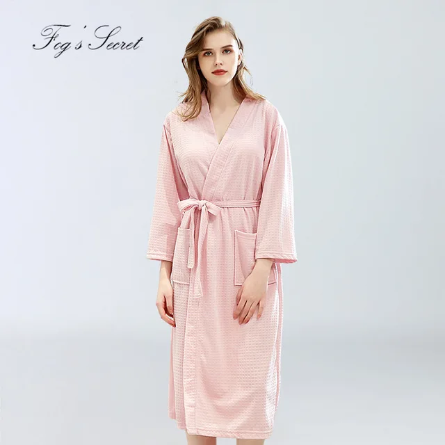 Female-Pink-thin Халат женский халаты женские мужской зимний банный благородная пара теплые толстые фланелевые бархатные халаты свободная мягкая Домашняя одежда с поясом для сна - Цвет: Female-Pink-thin