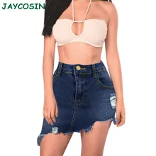 JAYCOSIN юбки женские с высокой талией Кнопка Карандаш Мини юбка модная повседневная для бега Облегающая джинсовая юбка весенняя одежда для женщин 1223