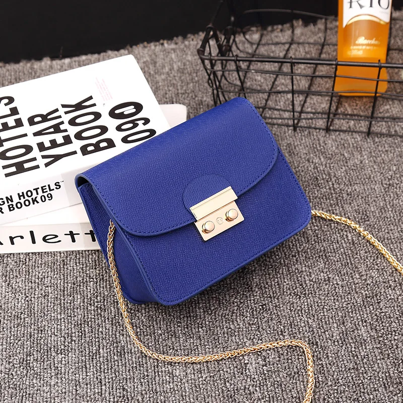 Роскошные меховые брендовые яркие мини кожаные сумки, сумочка-клатч женская дизайнерская желтая маленькая сумка через плечо дорожная сумка через плечо кошелек - Цвет: Blue