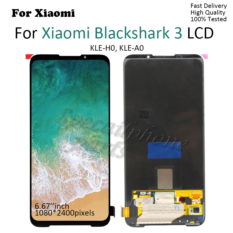 AMOLED для Xiaomi BlackShark 3 KLE-H0 KLE-A0 ЖК-дисплей экран Сенсорная панель дигитайзер Black Shark SHARK
