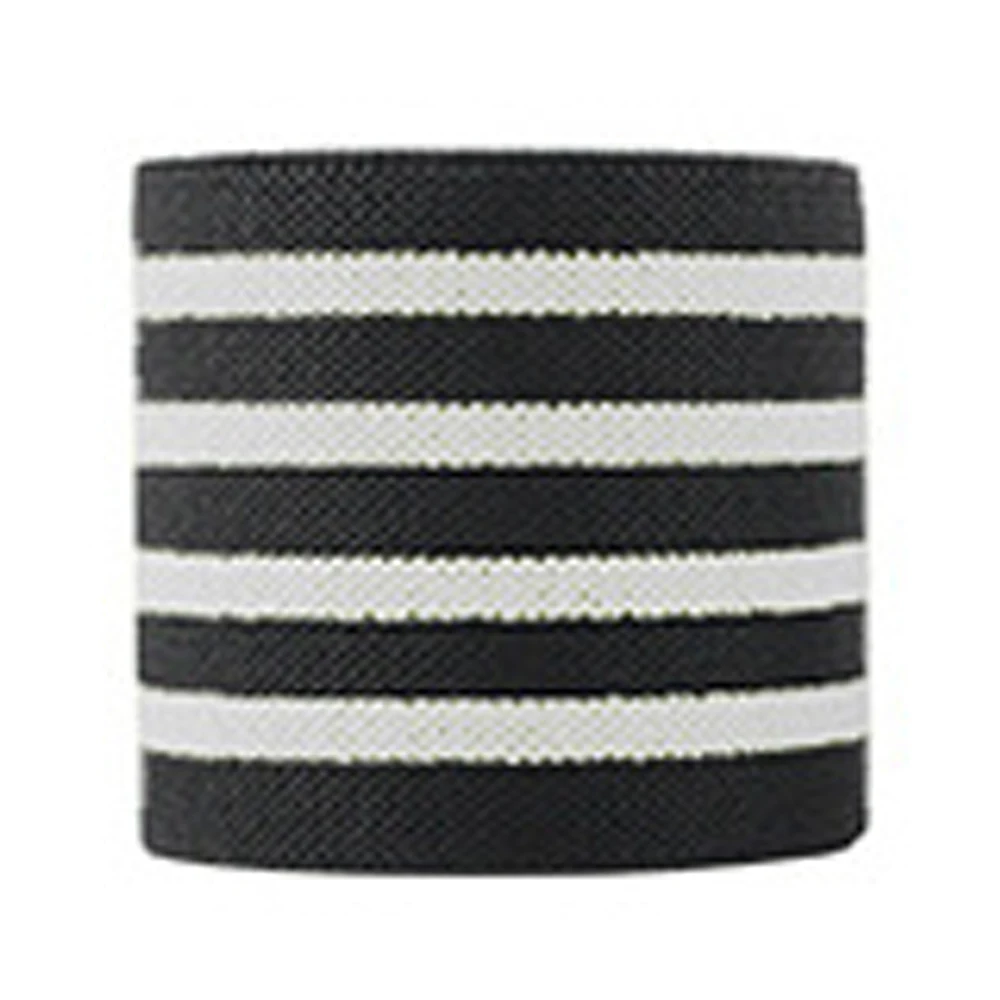 White Four Stripes Пара поддержки колена брекет эластичные футболки для тяжелой атлетики колено обертывание фитнес тяжелый вес приседания тренировка наколенник протектор - Цвет: White Four Stripes
