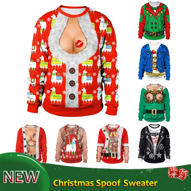 Праздничная Рождественская одежда; Лидер продаж; костюм из спандекса для ночного клуба; свитер с круглым вырезом; вечерние костюмы для косплея; топы для взрослых; VDB1173