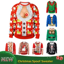 Праздничная Рождественская одежда; Лидер продаж; костюм из спандекса для ночного клуба; свитер с круглым вырезом; вечерние костюмы для косплея; топы для взрослых; VDB1173