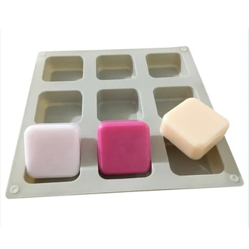

9 Holes Square Silicone Mold DIY Chocolate Fondant Cake Pudding Handmade Soap Mould for Kitchen Bakeware Tools 5.5*5.5*2.5cm