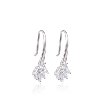 

Popular Solid S925 Sterling Silver Flowers Earrings Jewelry Women Wedding Ear Jewelry Statement Gift for Girl Friend CHDBR003508