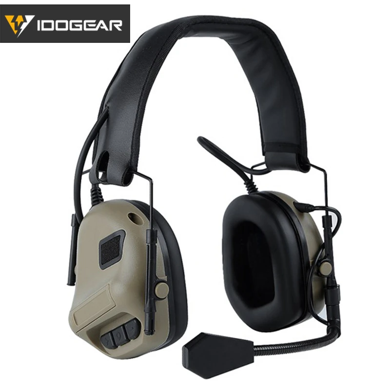 IDOGEAR Electronic Headset Ear Muffs Shooting Ear Shooting Protection  Military Airsoft Headset Hetmet Accessories 3703| | - AliExpress