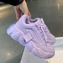 pink chunky sneakers