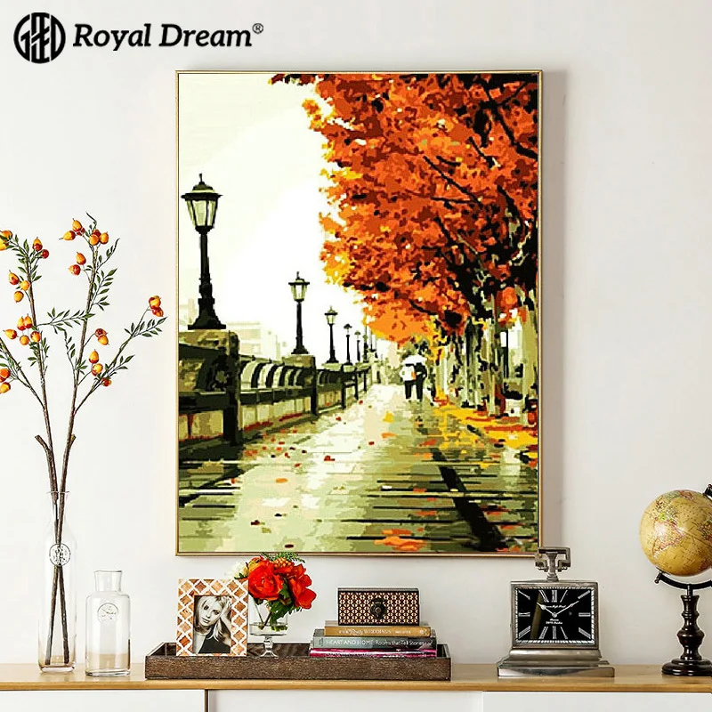 

Digital Oil Painting DIY Scenery Hand-Painted Oil Painting Wall Hanging Painting Living Room DIY Digital Oil Painting Entrance D