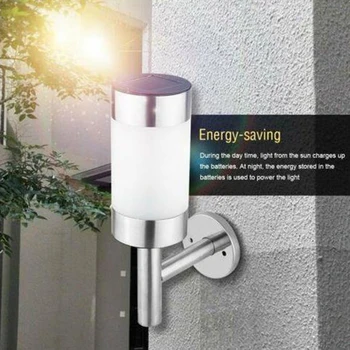 

2pcs/lot Solar Light light Power Wall Light Garden Decor Lightening Solar Lamp for Outdoor Garden Street Yard Deck Pathway