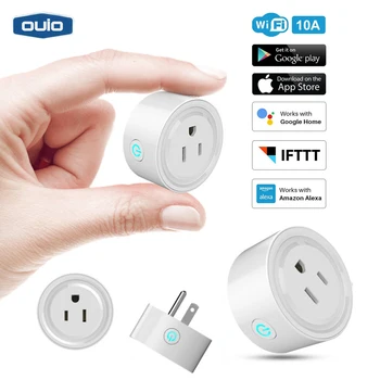 

With timer US plug 10A WiFi smart socket Power socket plug Mobile APP remote control smart home compatible Alexa Google Home