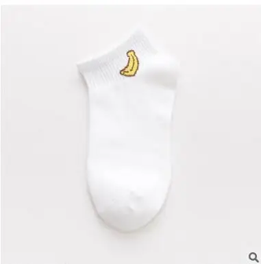 Харадзюку банан крутой скейтборд короткие носки с радужным узором художественная Мода хлопок хипстер мультфильм цветные короткие носки женские SA-8 - Цвет: Бирюзовый