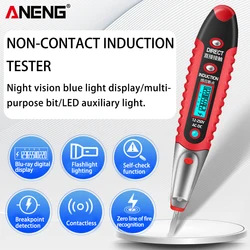 ANENG Digital Test Pencil Tester Electrical Voltage Detector Pen LCD Display Screwdriver AC/DC 12-250V for Electrician Tools