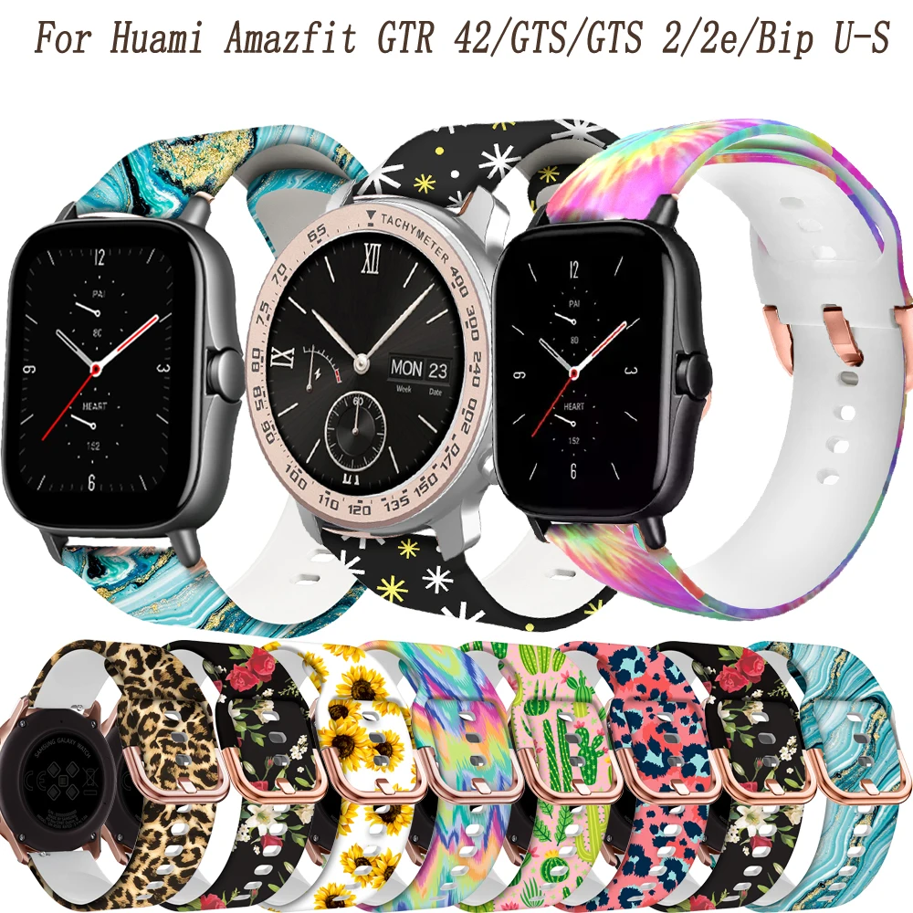 

Силиконовый ремешок для наручных часов Xiaomi Huami Amazfit Bip/U/S/GTS/2/2e/GTR 42 браслет ремешок Correa легко установить Мода браслет
