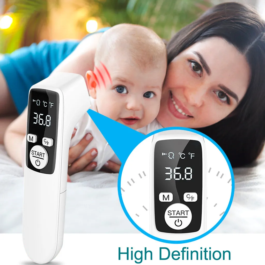 Пистолет Бесконтактный инфракрасный для измерения температуры лба у взрослых и