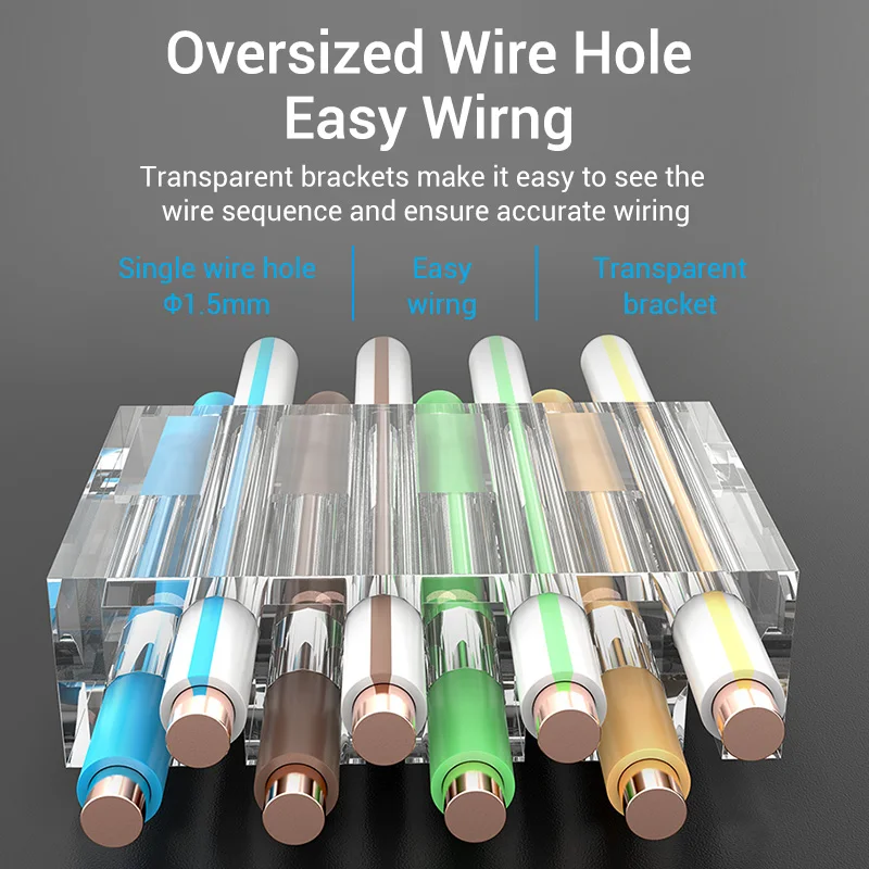 Vention RJ45 разъем Cat8 8P8C модульный Ethernet кабель Cat 8 FTP позолоченный обжимной сетевой
