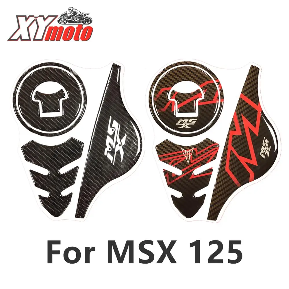 Suit 3d Carbon Fibre Motorcycle Fuel Tank Cover Stickers For Honda