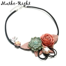 Женское пряжа цветок ожерелье с листом для женщин массивное ожерелье s& Подвески Новое поступление модные украшения для подарков SP461