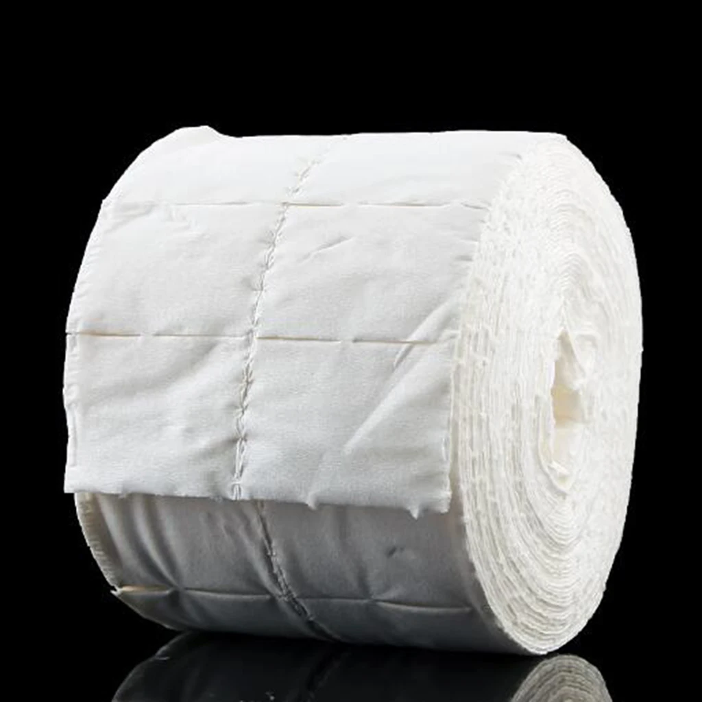 500Pcs/Roll Nail Polish Remover Wraps Pads Nail Art Cleaner Removing Wipers Nail Tips Manicure Cleaning Wipes Cotton Pads Paper